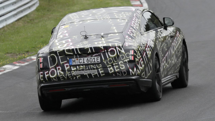 new all-electric rolls-royce spectre takes to the nurburgring