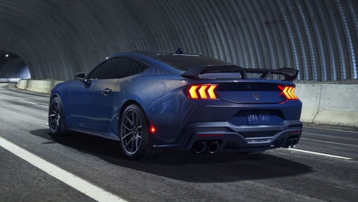ford mustang dark horse to target porsche cayman, toyota supra and bmw m2 at the racetrack