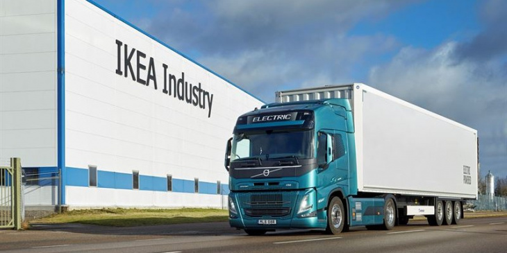 ikea to use electric trucks from volvo in poland