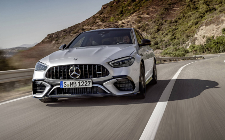 2024 mercedes-amg c 63 s arrives with 671 electrified horses