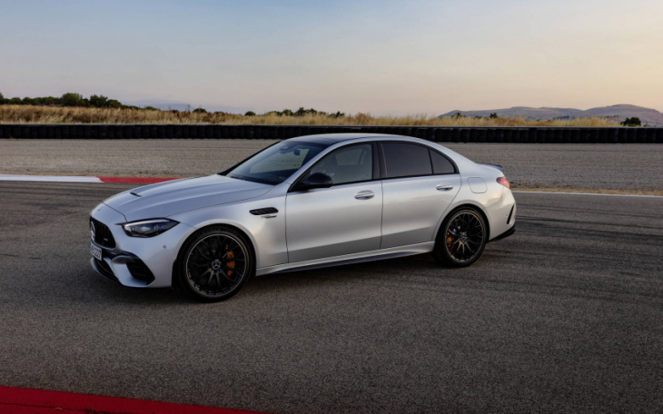 new 2024 mercedes-amg c 63 s e performance strikes balance between ev and ice