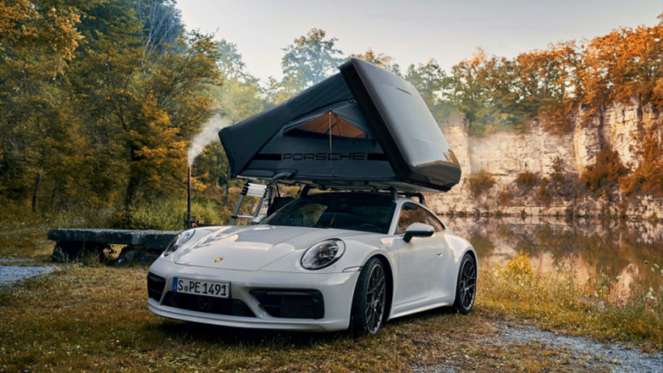 getting some air in your 911: porsche unveils rooftop camping option