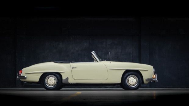 mercedes 190 sl on bring a trailer is ready for fall driving season