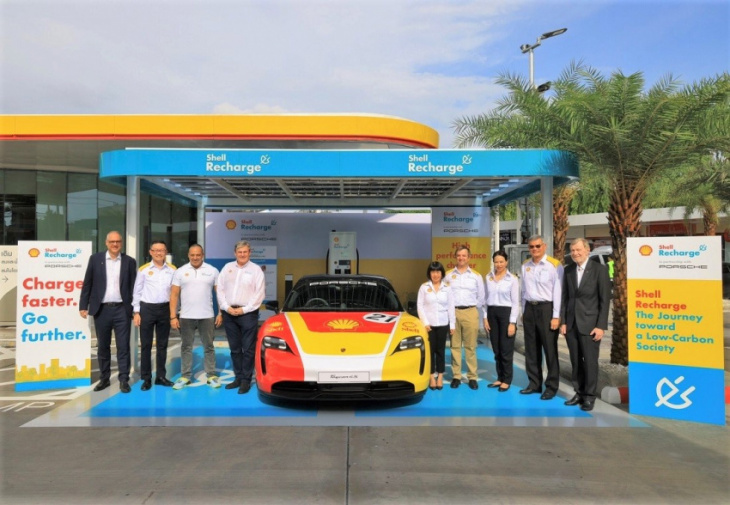 by 2023, you can charge your porsche taycan at shell from singapore to thailand