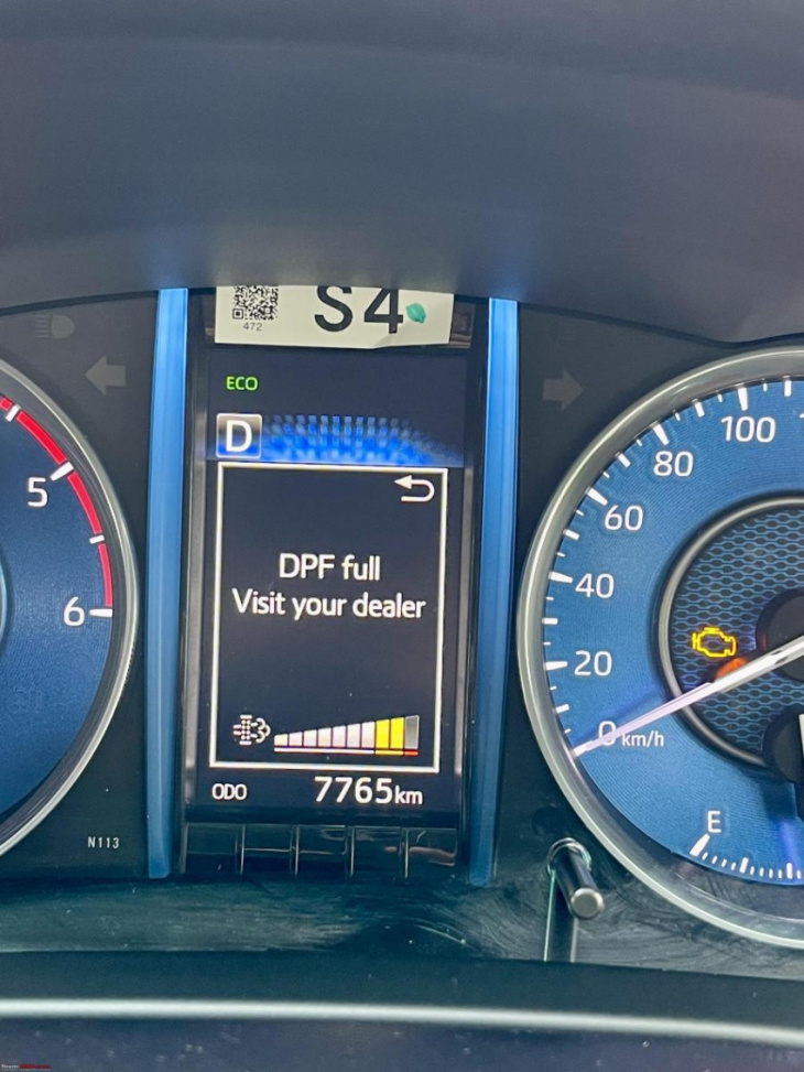 dpf warning on my 2021 fortuner & a below average service experience