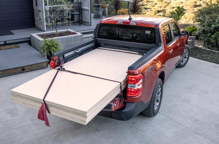 tour the $35,000 ford maverick lariat's small but wildly functional truck bed