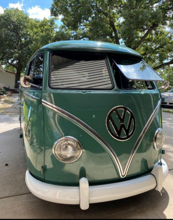 this restored volkswagen crew cab is selling at ok classics auction