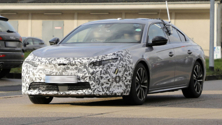 new peugeot 508 facelift spied ahead of 2023 launch