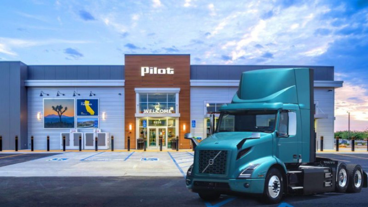 volvo partners with truck stop chain to develop heavy-duty ev charging network