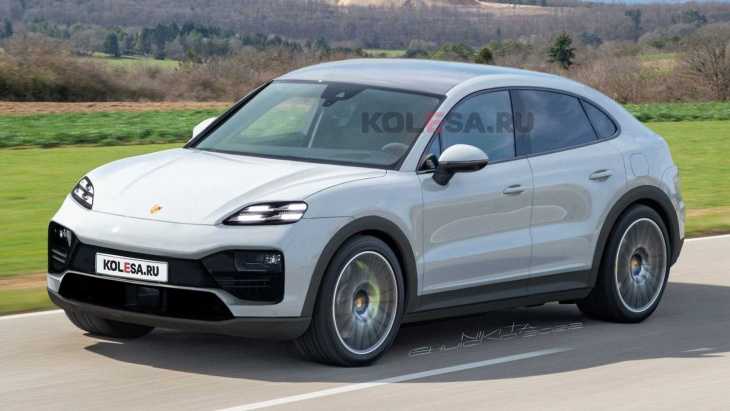 2024 porsche macan speculative rendering takes after the latest prototype