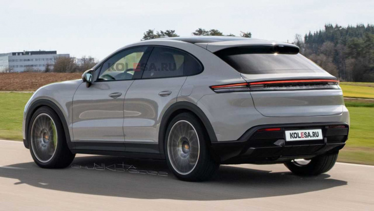 2024 porsche macan speculative rendering takes after the latest prototype