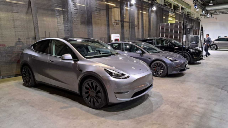 quicksilver tesla model y spotted in public for the first time