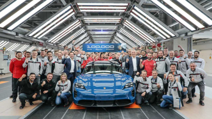 porsche produced its 100,000th taycan
