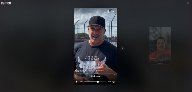 get a personalized video greeting from tony stewart, richard petty, romain grosjean, and other racing heroes