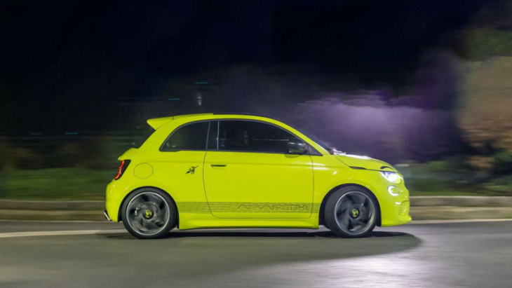 android, 2023 abarth 500e electric hot hatch debuts with 155 hp, fake gas engine noise
