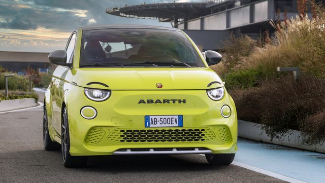 the fiat abarth 500e is a 155-hp all-electric ball of fun