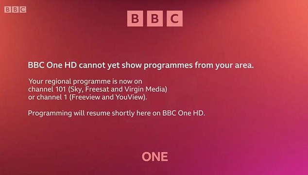 regional versions of bbc one hd will be rolled out across england next year, beeb bosses say