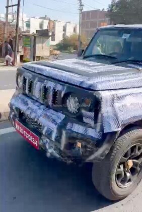 maruti jimny 7 seater variant spied with red interiors – launch nears