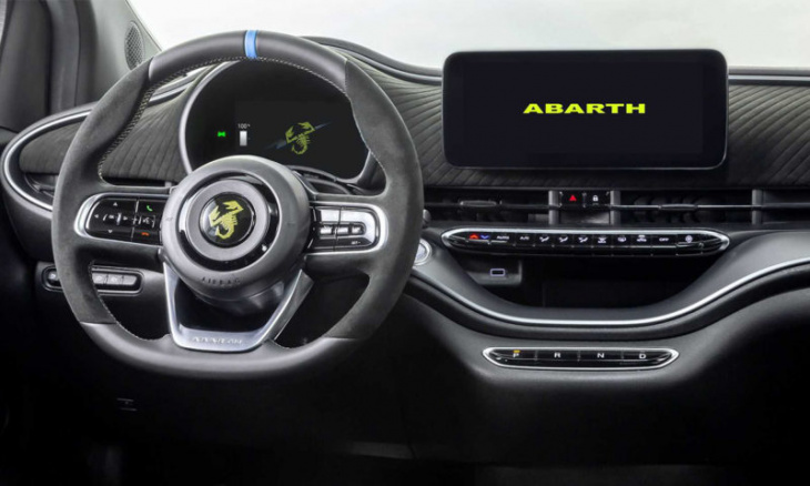 abarth 500e debuts as fashionable neon-green hot hatch 