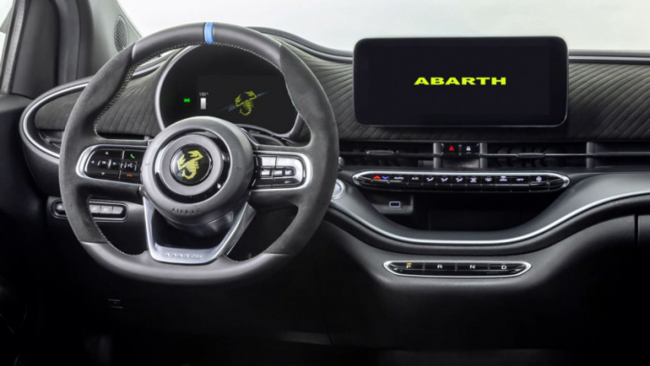 new abarth 500e is a firey electric hot hatchback