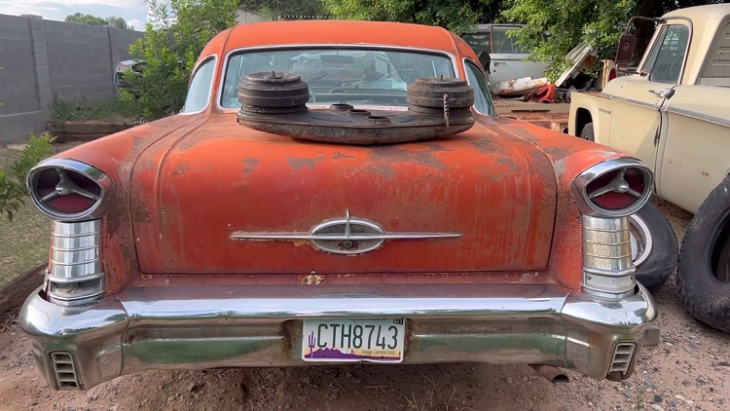 1957 oldsmobile ”the rocket” 88 yard find is all-original, flexes super-rare v8 banned by nascar