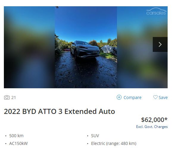 atto 3: used byd electric suvs are being sold at massive premiums to new models