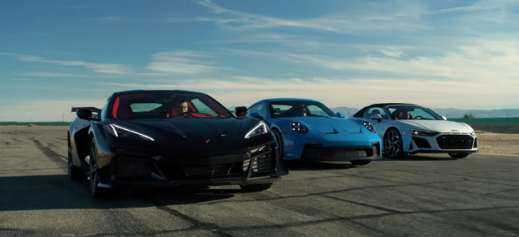 video: can the c8 corvette z06 slay the mighty porsche 911 gt3 in a race???
