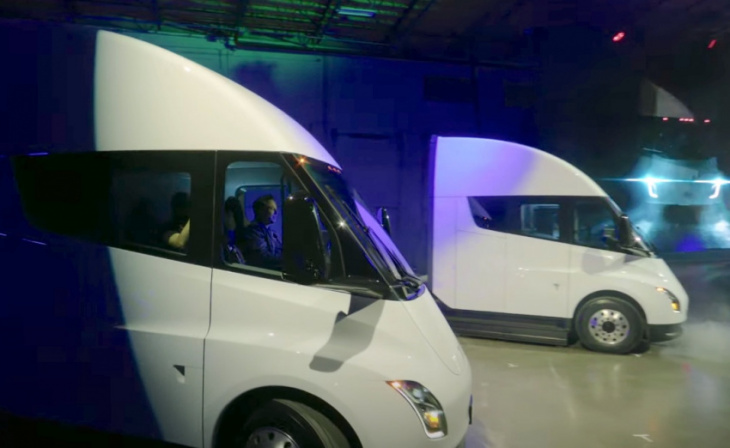 elon musk delivers first tesla all-electric semi truck
