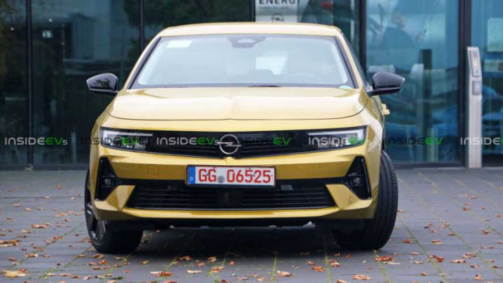 2023 opel astra e spotted being benchmarked against volkswagen id.3