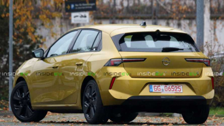 2023 opel astra e spotted being benchmarked against volkswagen id.3