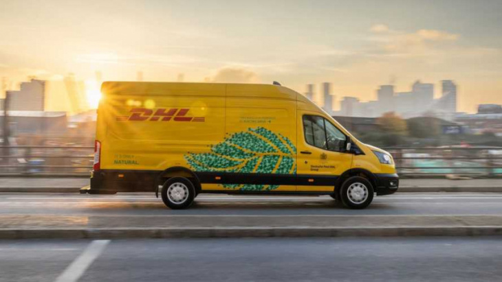 ford to supply over 2,000 e-transit vans to deutsche post dhl group