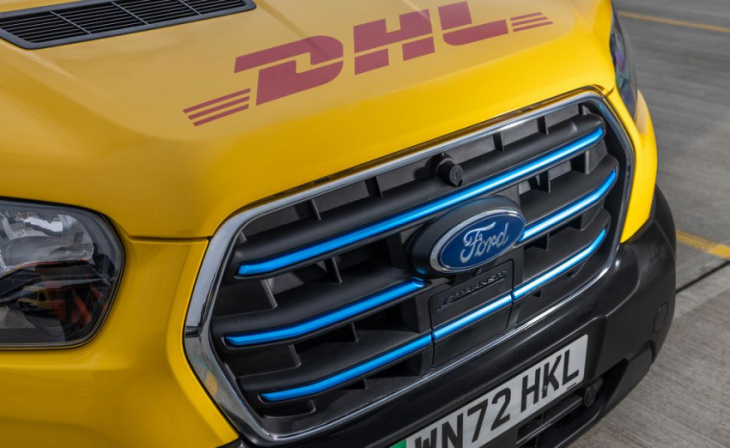 amazon, ford transit electric delivery vans added to dhl fleets