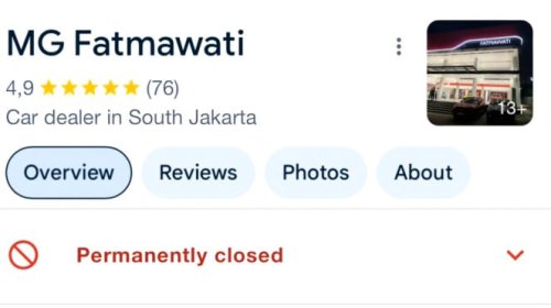 MG, Belum Ada Satu Tahun, Dealer MG Fatmawati Tutup Permanen