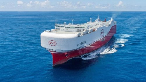 BYD, Mobil Listrik BYD, Kapal Kargo BYD Pembawa Ribuan Mobil Listrik Merapat di Jakarta