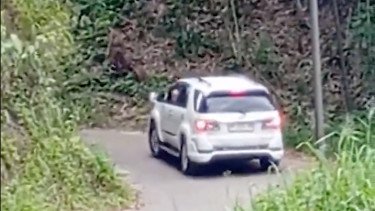 Viral 'Mitsubishi Fortuner' Enggak Kuat Nanjak Banjir Komen Warganet