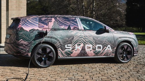 Skoda’s Three-Row EV Brings 373 Miles To The Kia EV9 Fight