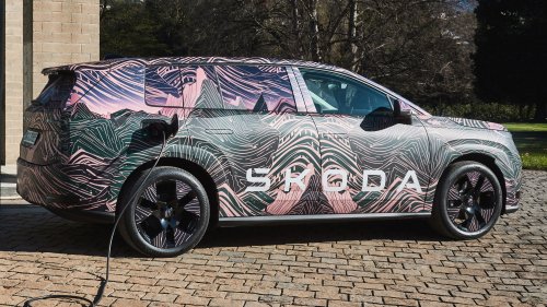 Skoda’s Three-Row EV Brings 373 Miles To The Kia EV9 Fight