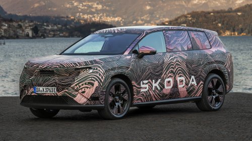Skoda’s Three-Row EV Brings 373 Miles To The Kia EV9 Fight