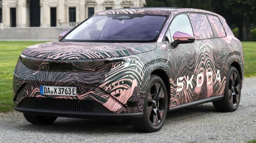 Skoda’s Three-Row EV Brings 373 Miles To The Kia EV9 Fight