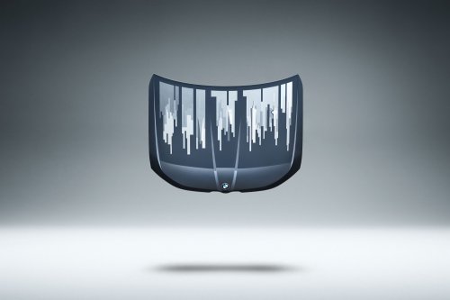 BMW Puts A Kindle-Style Display On The Hood Of Its iX3