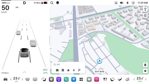 Hyundai, Tesla, Hyundai’s New Pleos Infotainment Looks Like Tesla’s, Until You Notice What’s Still There
