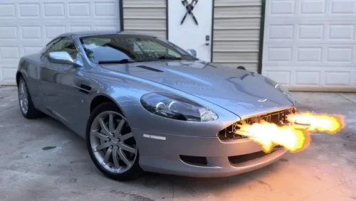 This DB9 Traded Aston’s V12 For A Corvette V8 And A License To Shoot Flames