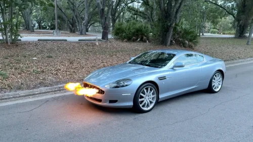 This DB9 Traded Aston’s V12 For A Corvette V8 And A License To Shoot Flames