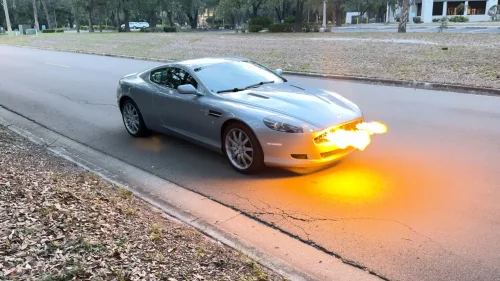 This DB9 Traded Aston’s V12 For A Corvette V8 And A License To Shoot Flames