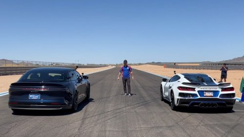 The Corvette ZR1X Beat A Bugatti Chiron, Then A Lucid Showed Up