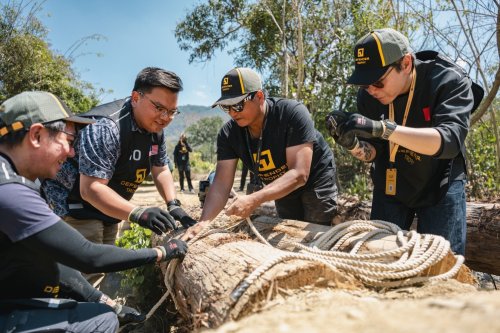 2.6 Tons Of Defender Trophy Crossed A Log Bridge We Built Ourselves