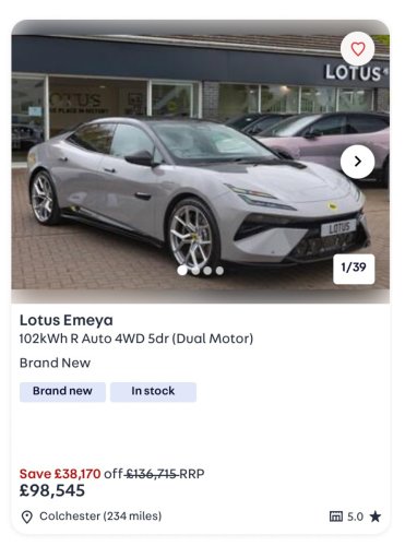 Lotus Wants $189K For Its 905-HP Taycan Rival, UK Dealers Will Take $121K