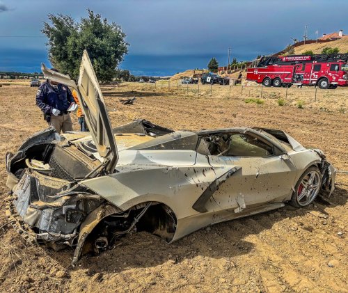 This C8 Corvette Didn’t Survive Its Crash, Its Driver Did