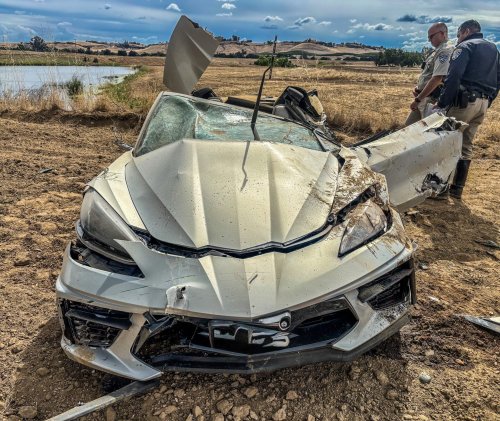 This C8 Corvette Didn’t Survive Its Crash, Its Driver Did
