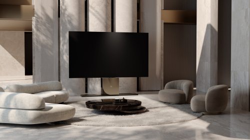 Bugatti’s 137-Inch TV Disappears Into A Sideboard In 45 Seconds